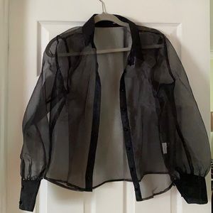 Black Sheer Blouse (M)